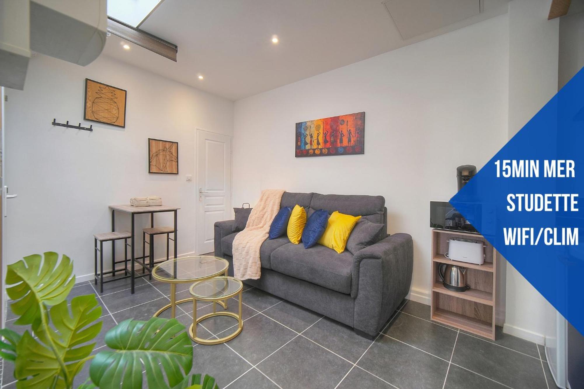 Vca House -5 - 15min Mer- Wifi-clim *