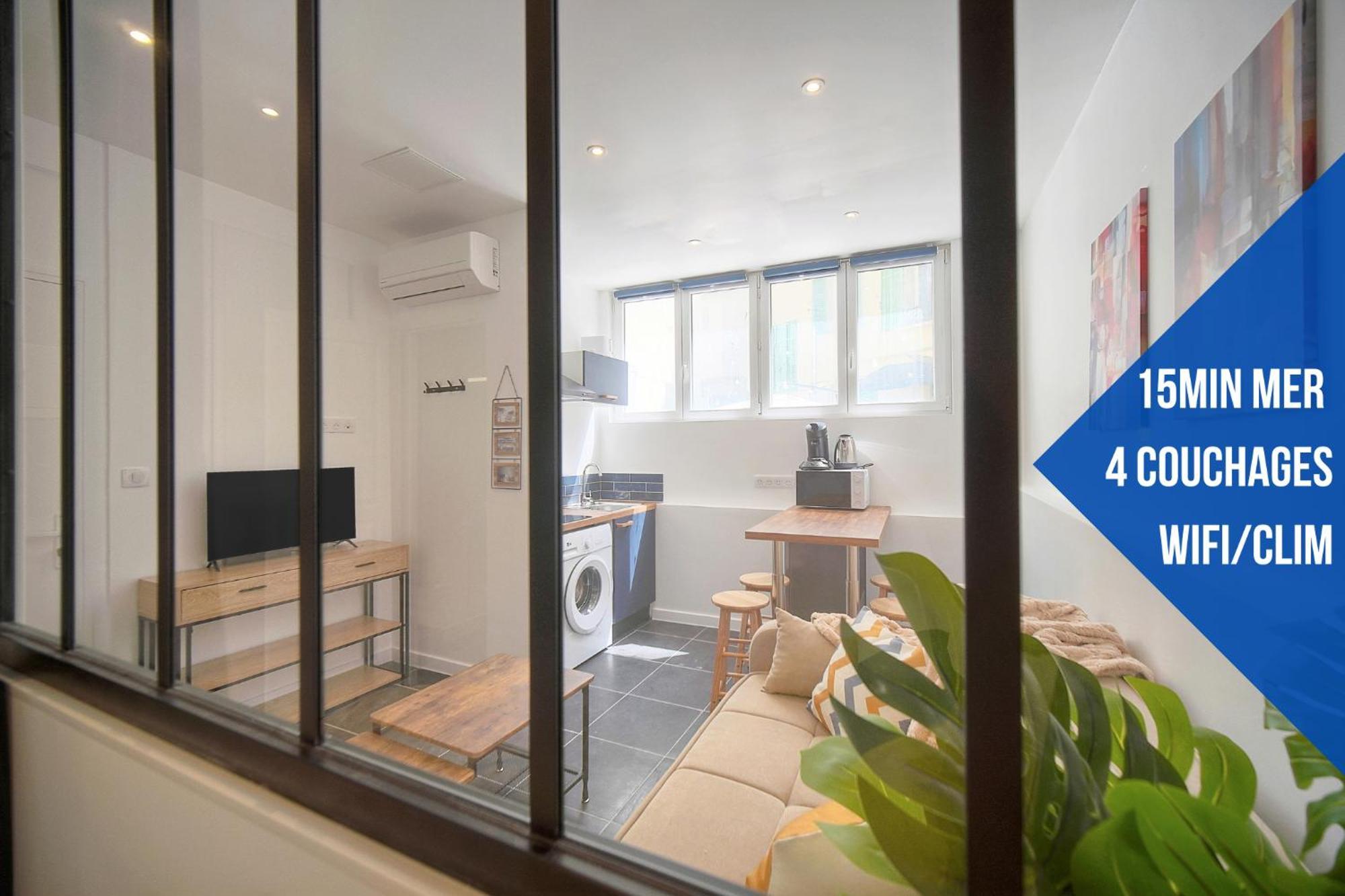 Vca House -5 - 15min Mer- Wifi-clim